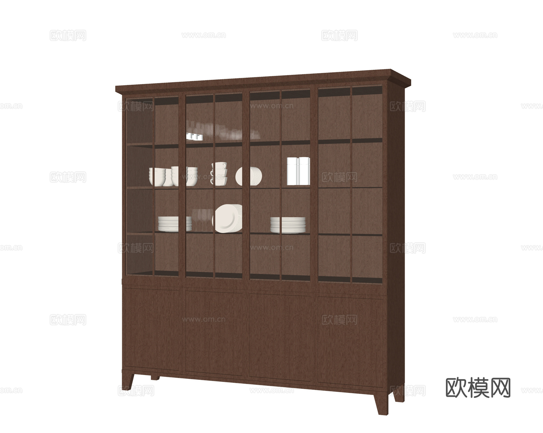 现代酒柜su模型