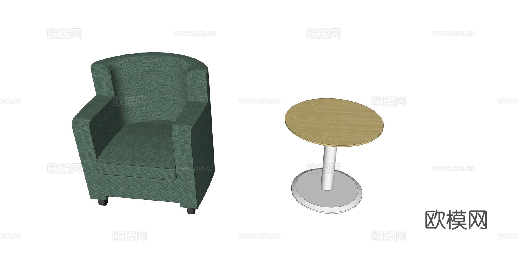 沙发 办公沙发 办公家具 茶几su模型