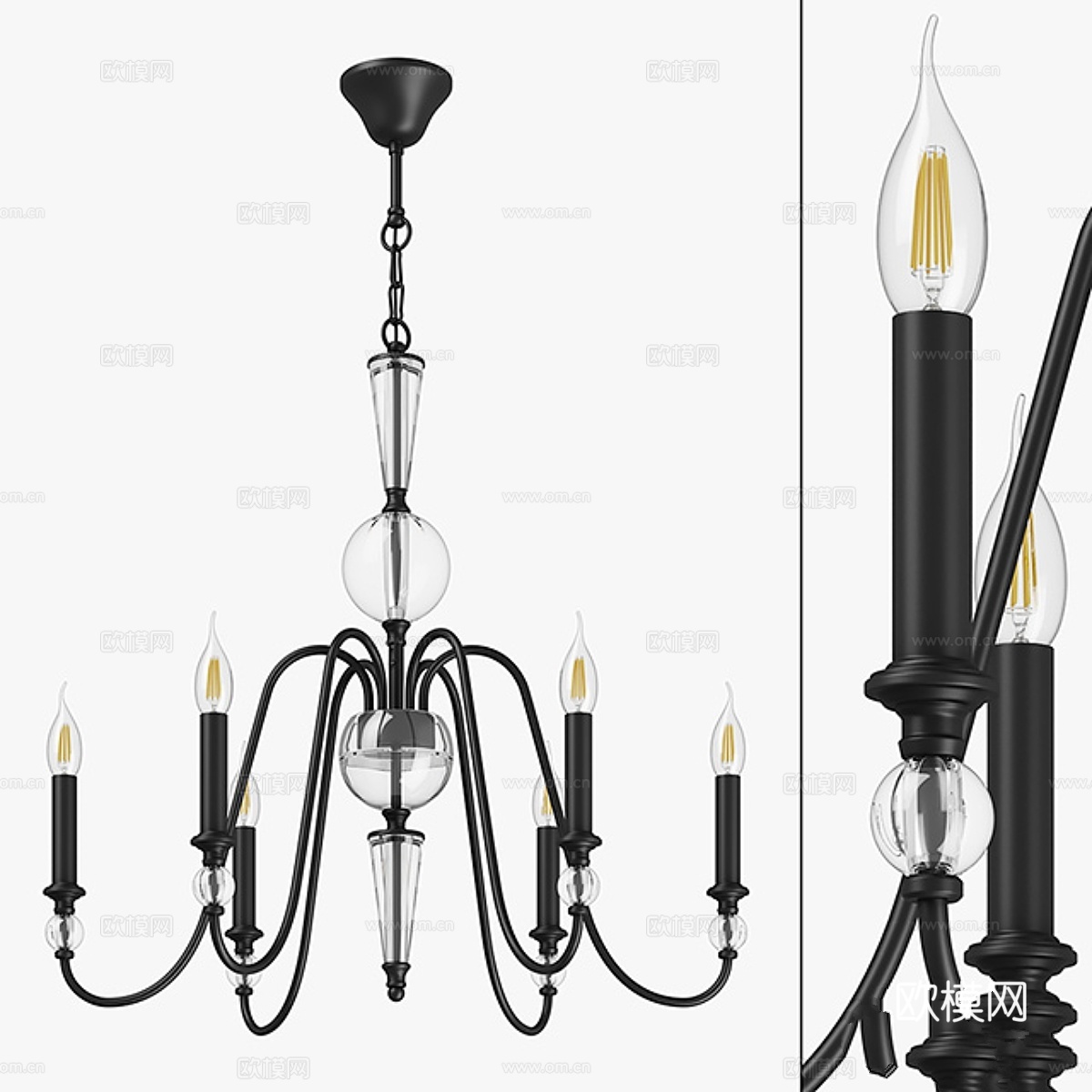 732067 Ragno Lightstar 天花板吊灯3d模型下载