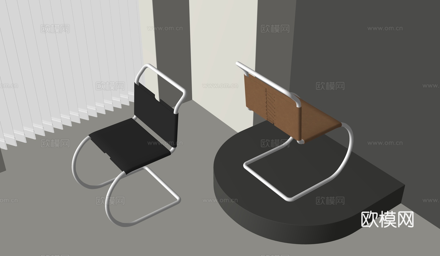 现代餐椅办公椅su模型