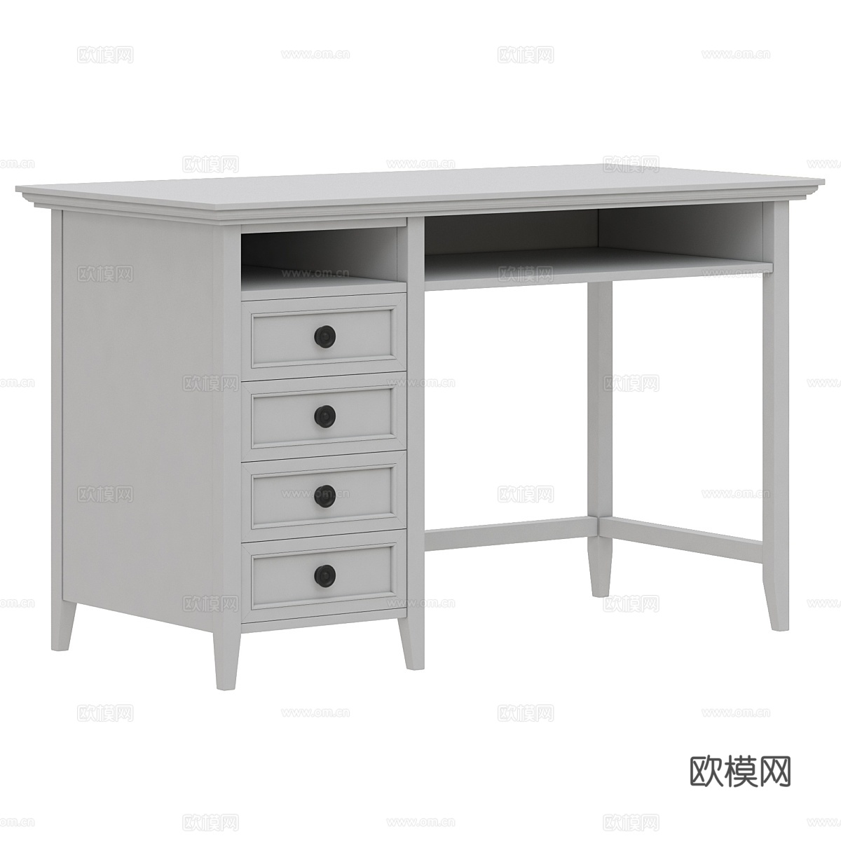 丹顿家居儿童书桌带抽屉3d模型下载