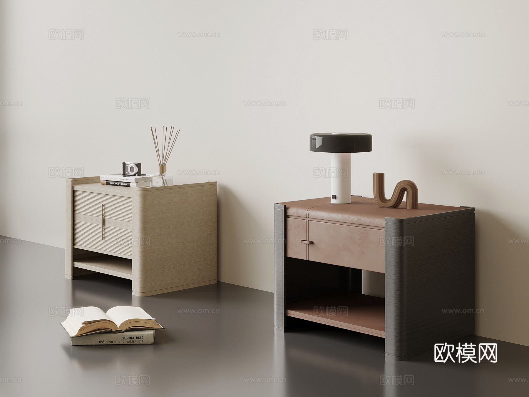 现代床头柜3d模型