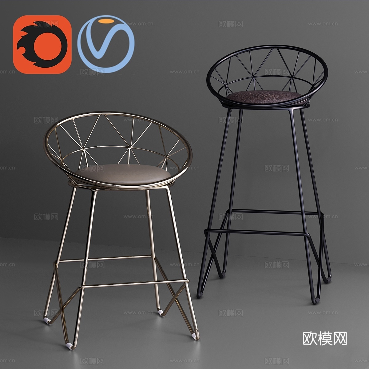 温索·罗尔夫·金赛凳椅3d模型下载