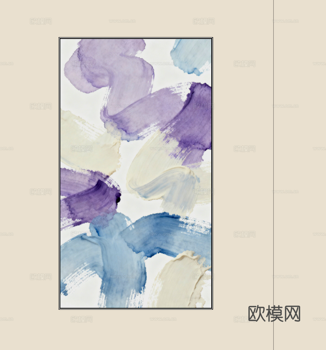 现代抽象装饰画su模型