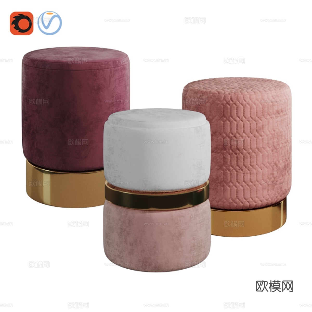 智能生活_脚凳3d模型下载