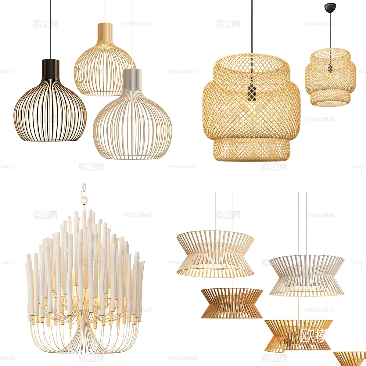 四款独家水晶吊灯系列_103d模型下载