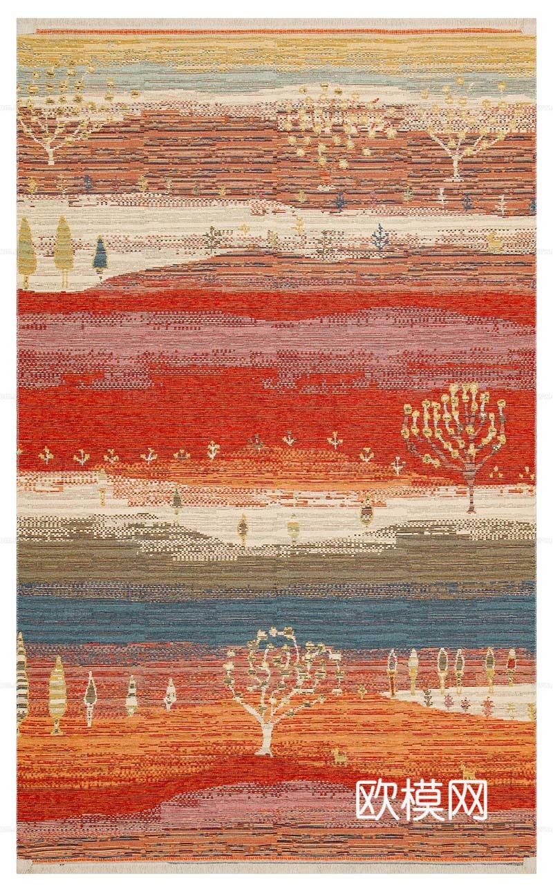 法式现代其他地毯_几何地毯_条纹地毯_儿童地毯_酒店地毯贴图