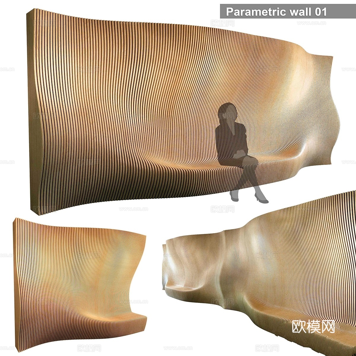 参数化墙面 0013d模型下载