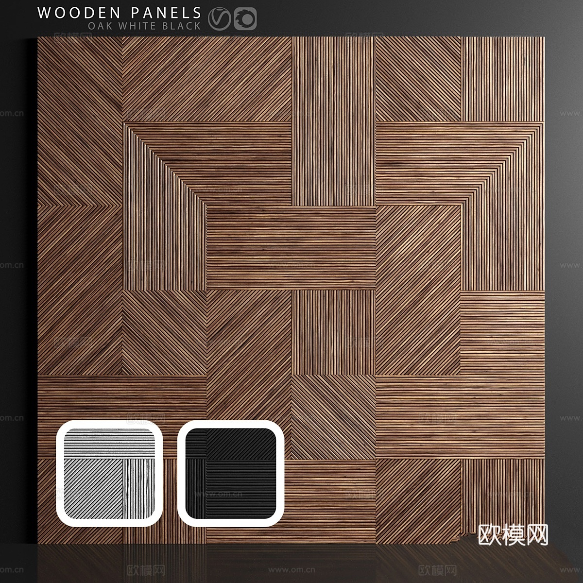 木质面板 33d模型下载
