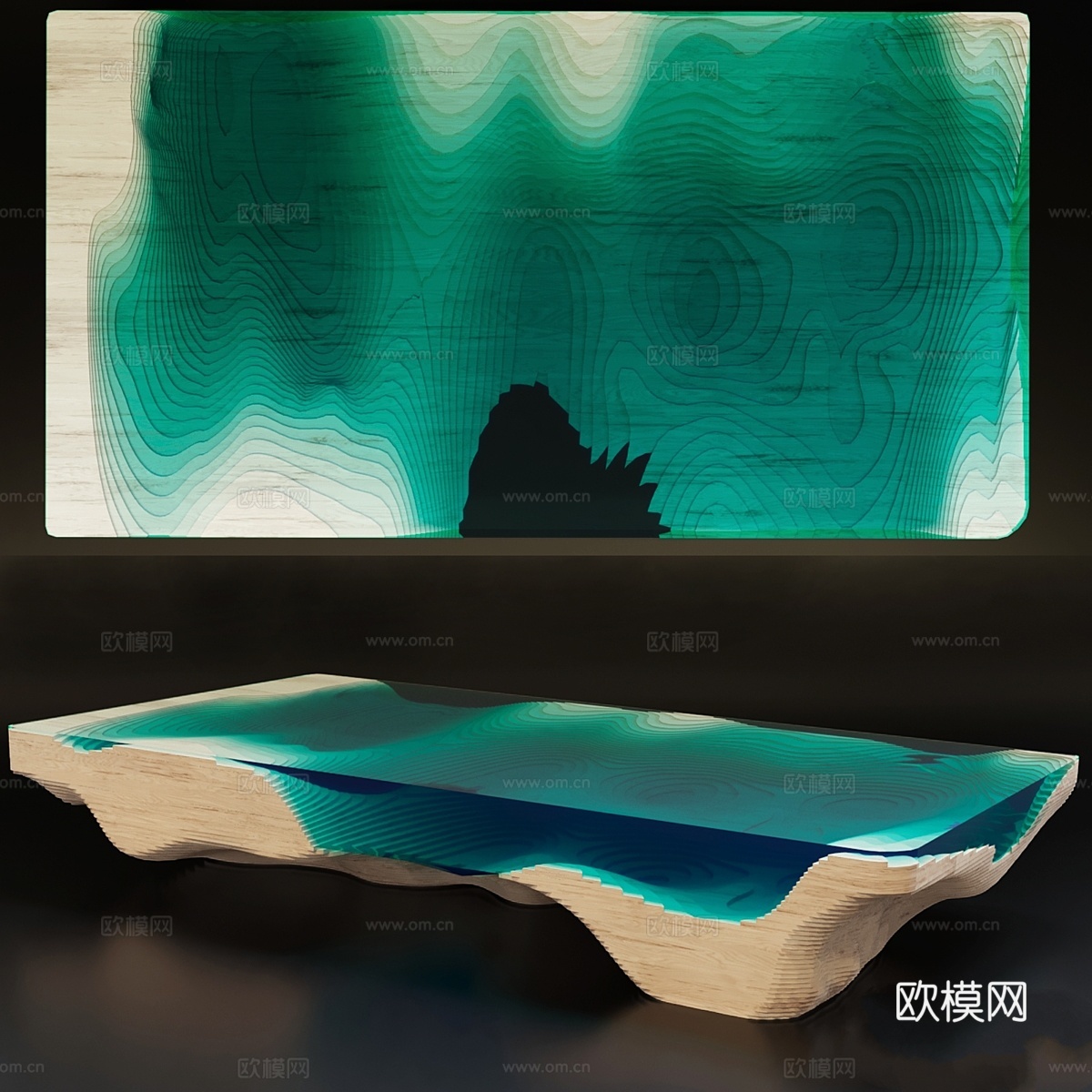 达菲伦敦系列餐桌3d模型下载