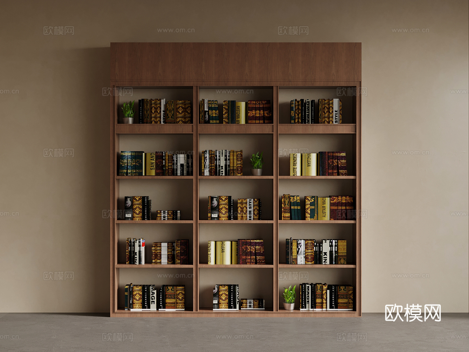 新中式书柜su模型