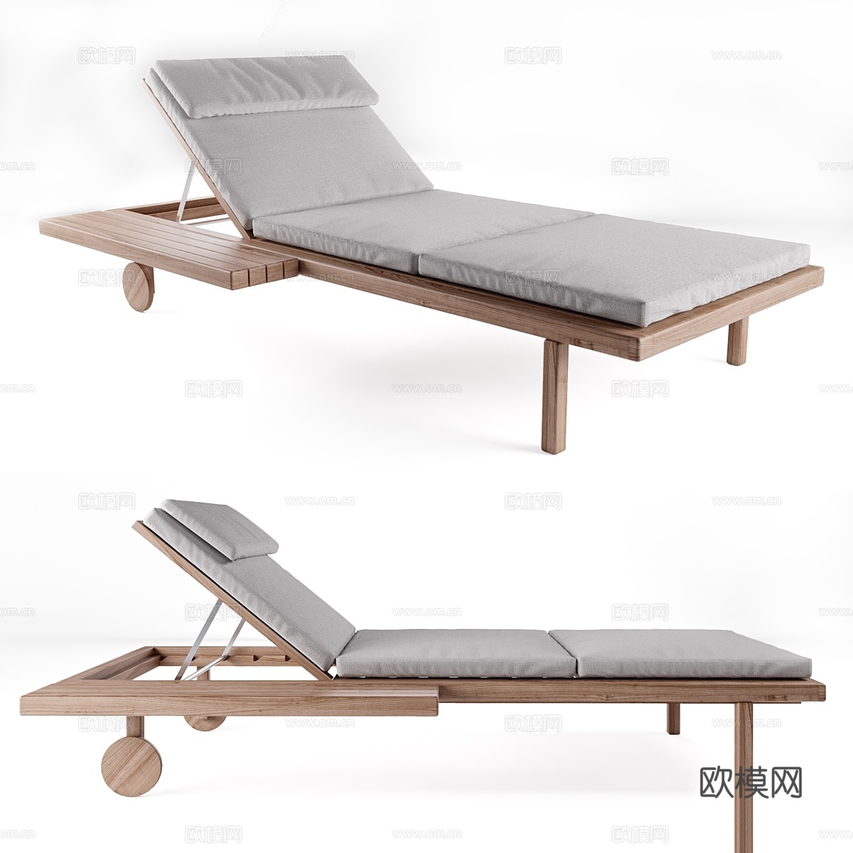 TRIBU带滚轮花园日床3d模型下载