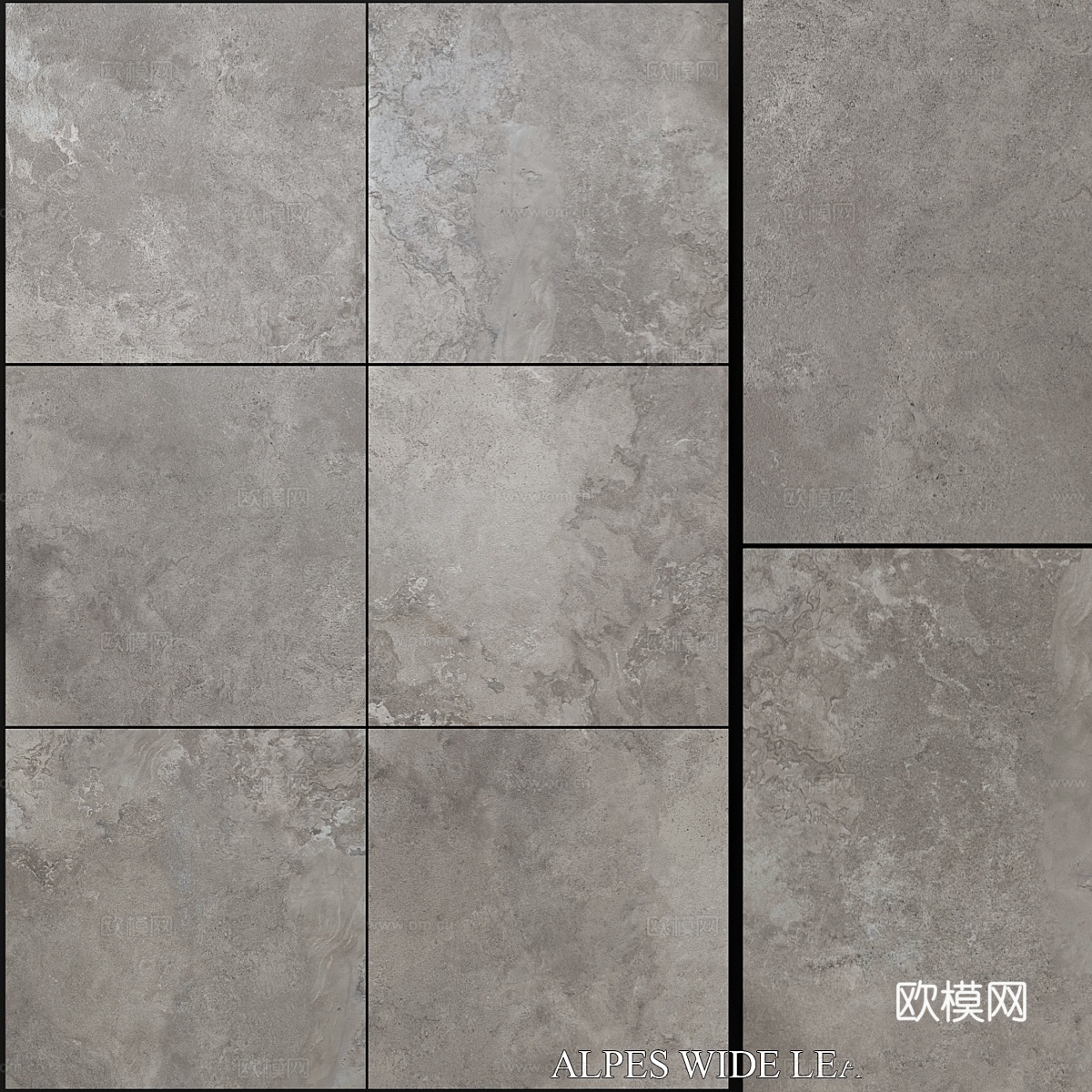 ABK阿尔卑斯宽幅铅灰 1200x12003d模型下载