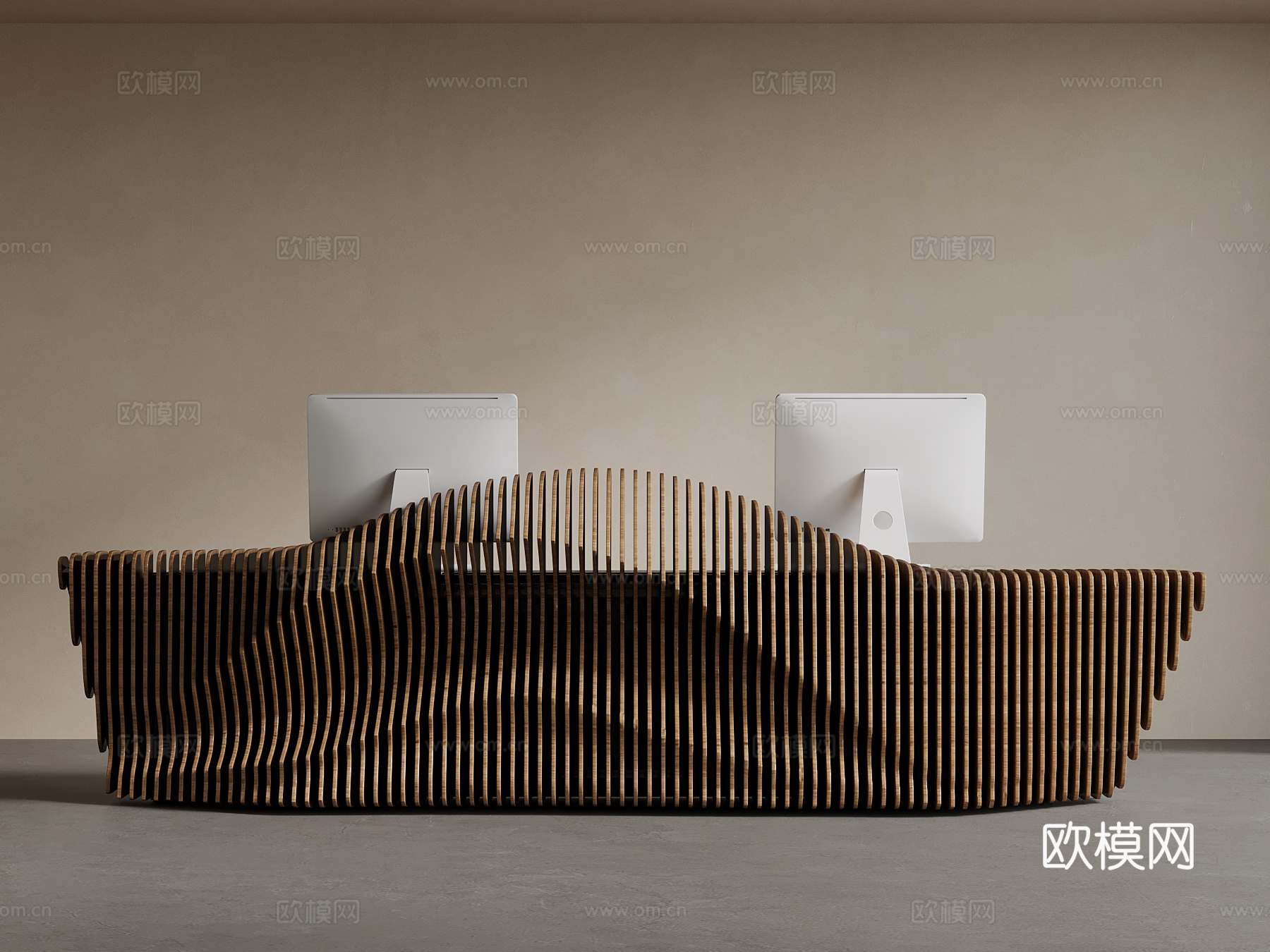 中古风前台su模型