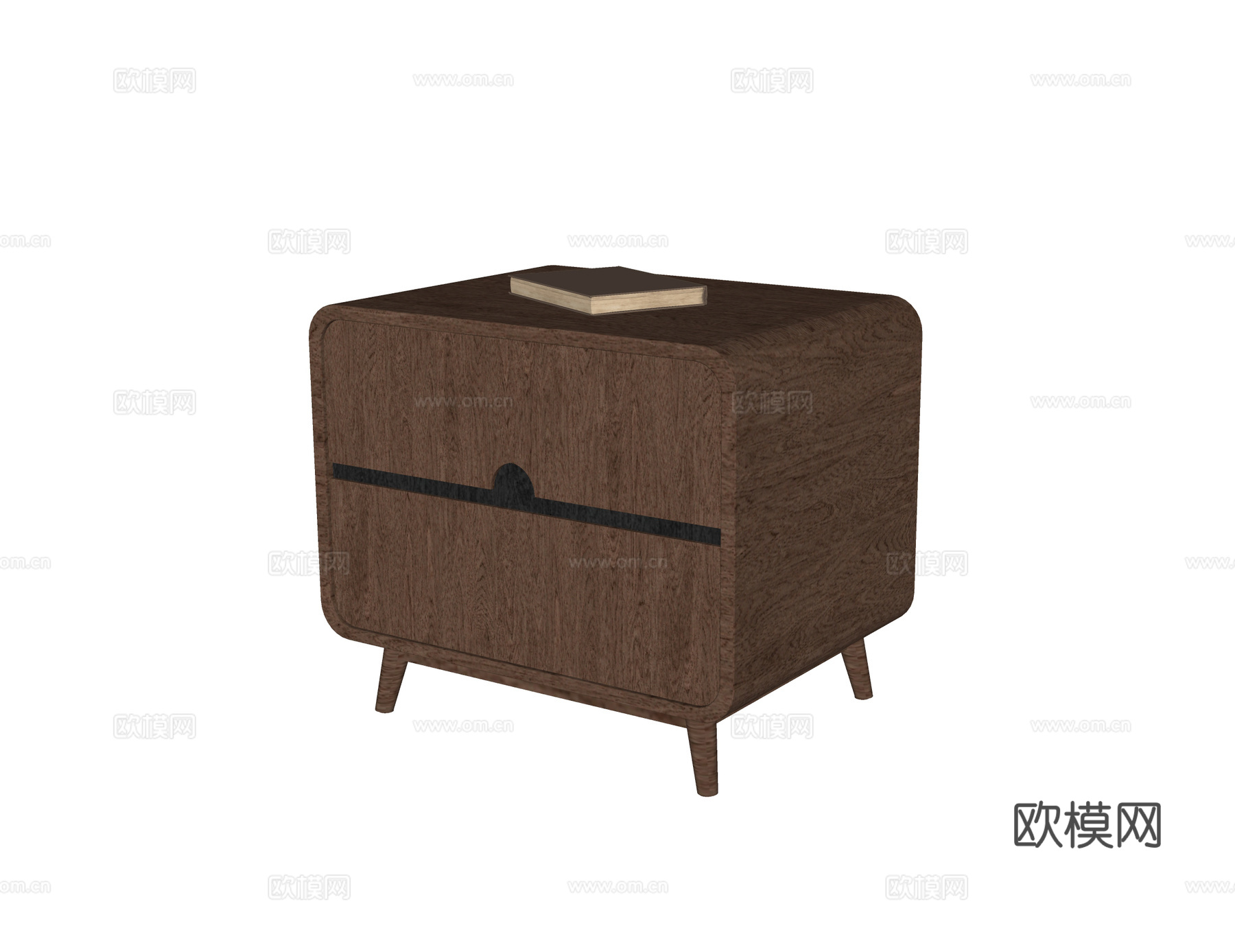 现代床头柜su模型