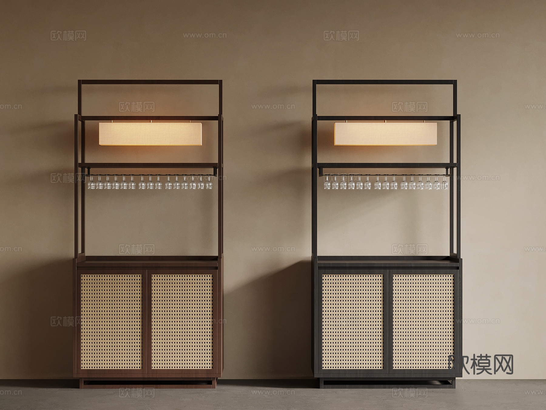 中古风酒架 置物架su模型