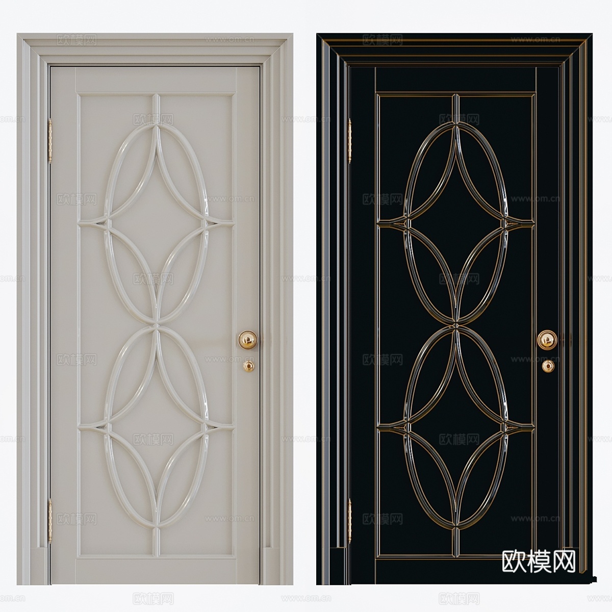 经典室内门3d模型下载