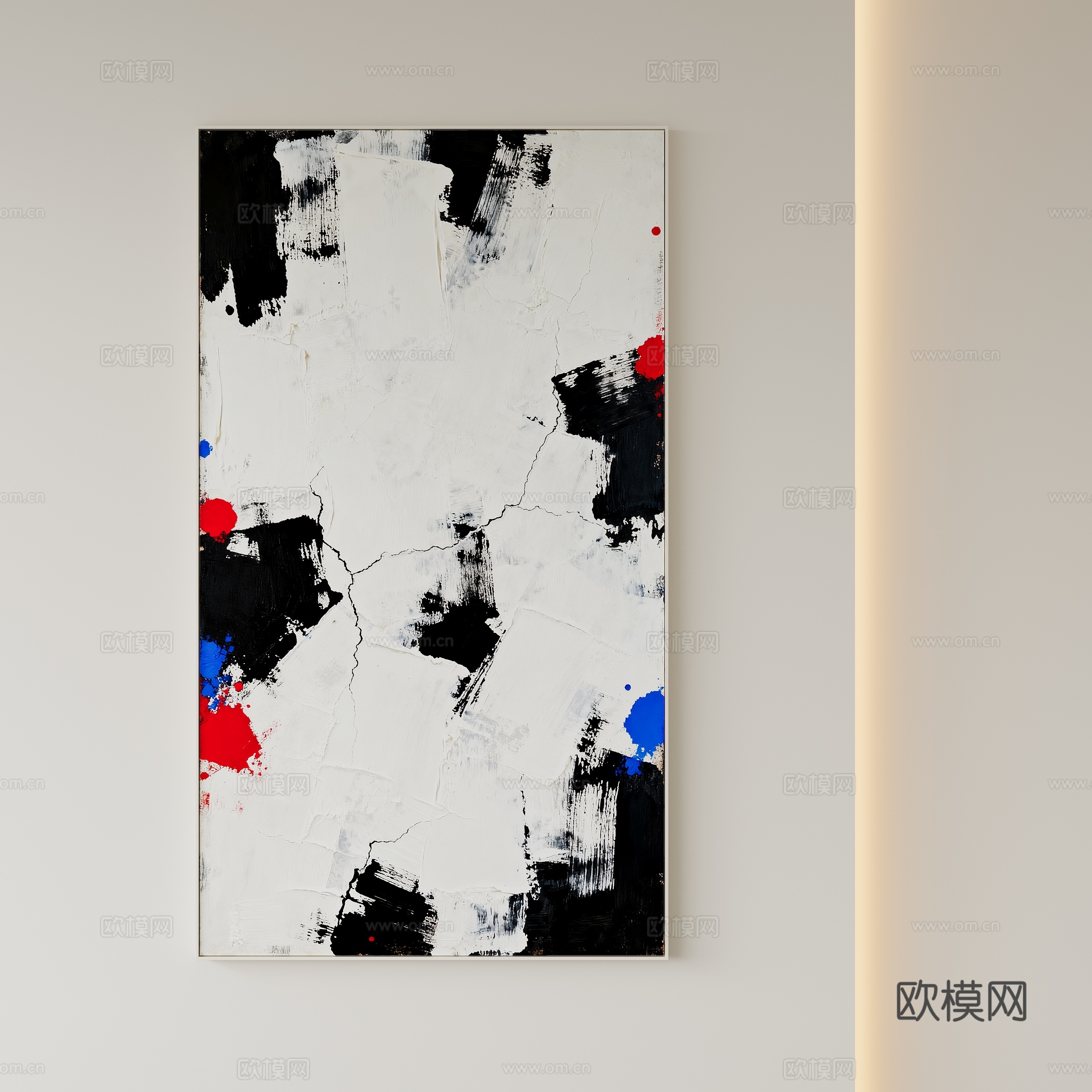 现代抽象装饰画su模型