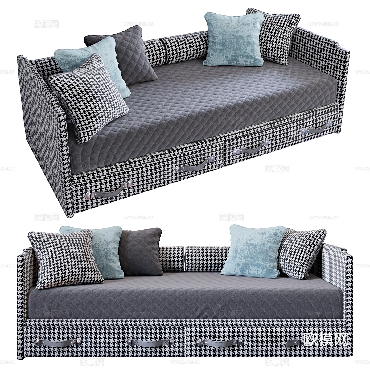 宣言行李箱千鸟格纹02 YOU3d模型下载