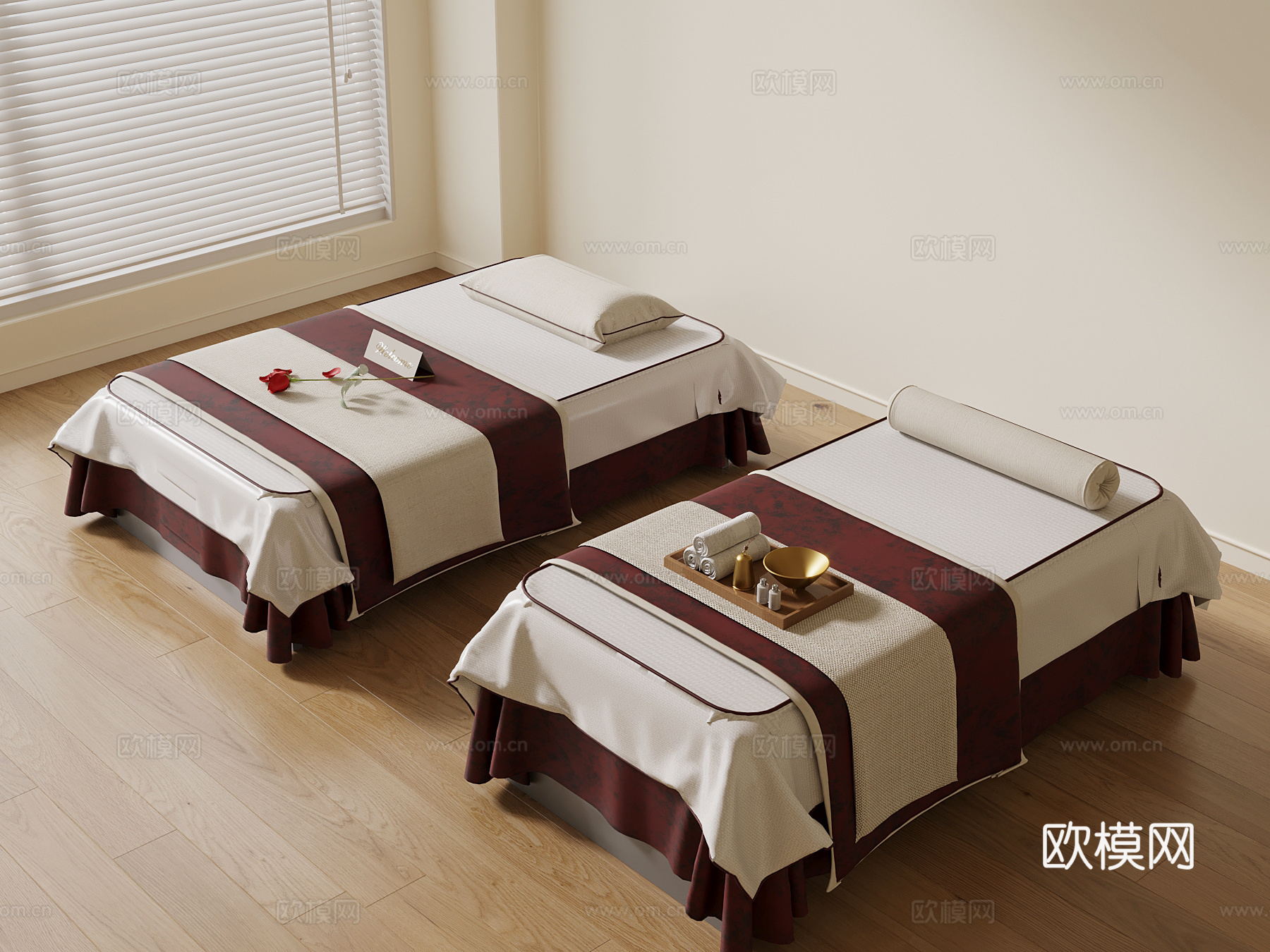 现代按摩床su模型