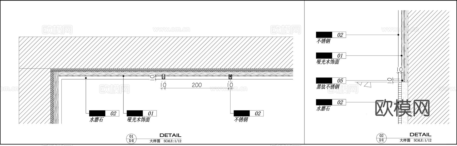 卫浴墙面布局 卫浴立面图 台盆镜子 卫浴节点cad施工图下载（渲染图3）