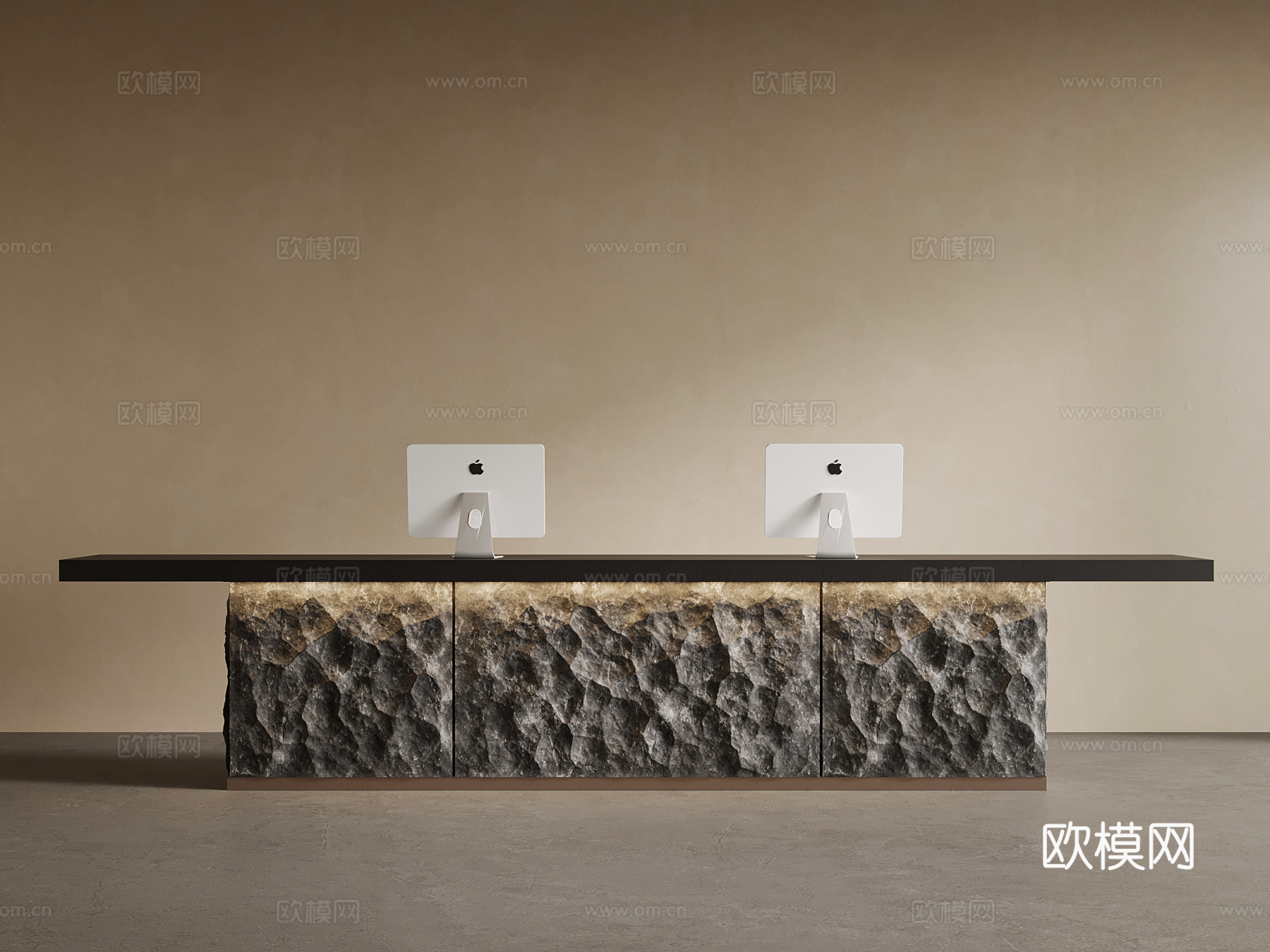 中古风前台3d模型下载