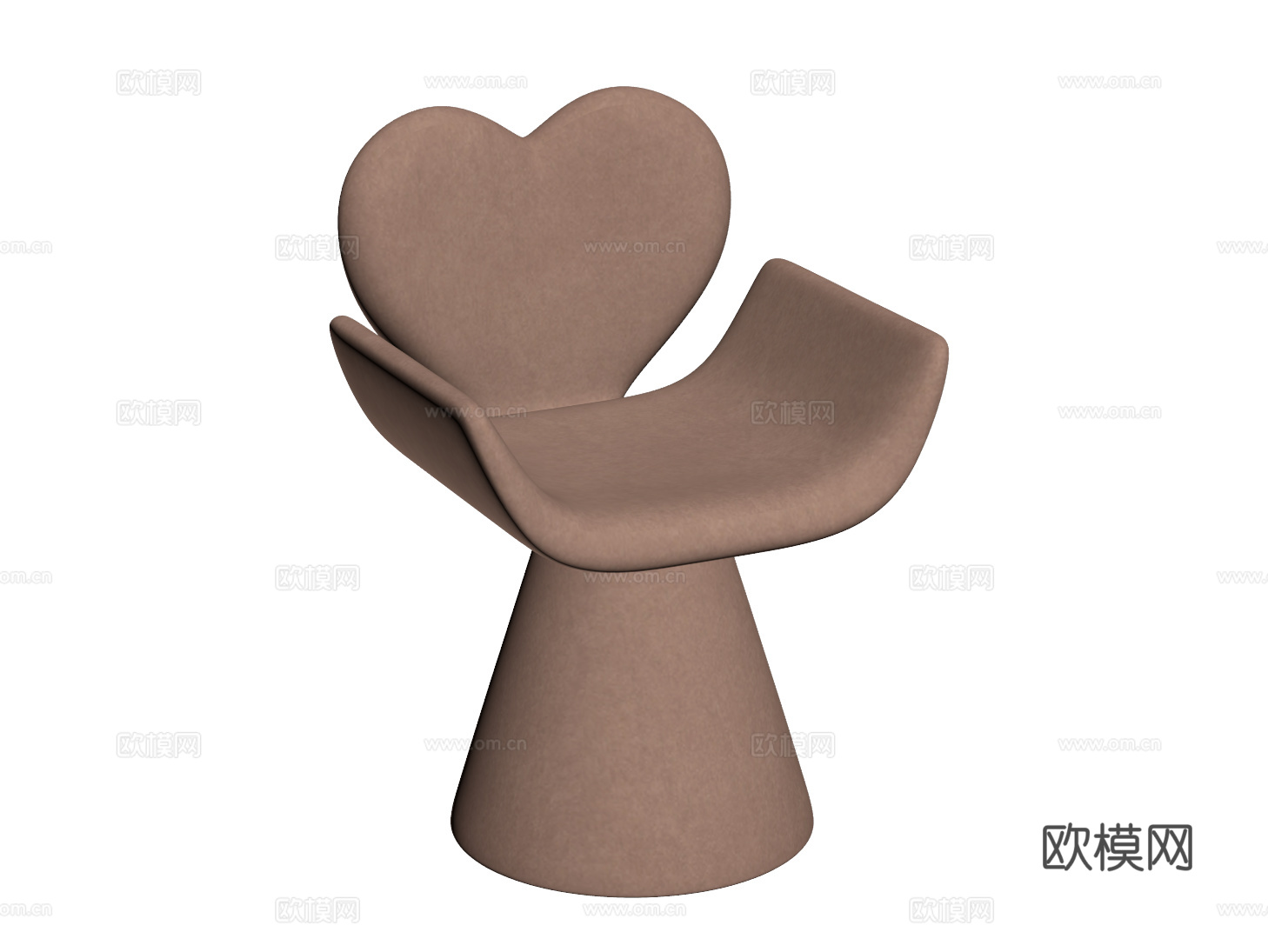 奶油风化妆椅 梳妆椅 休闲椅 化妆凳su模型