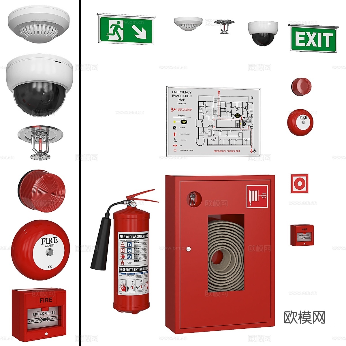 消防系统3d模型下载