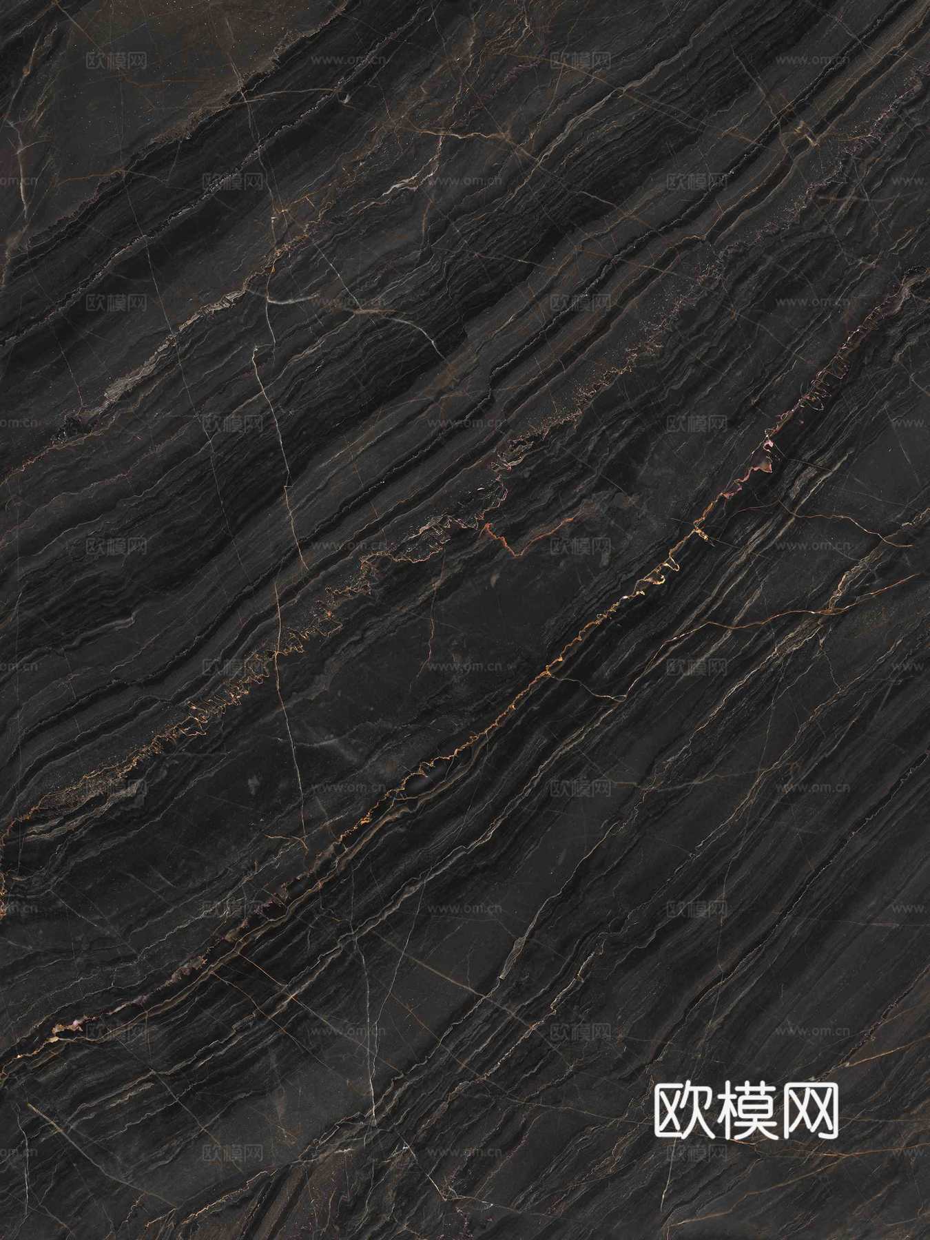 现代黑色大理石奢石岩板