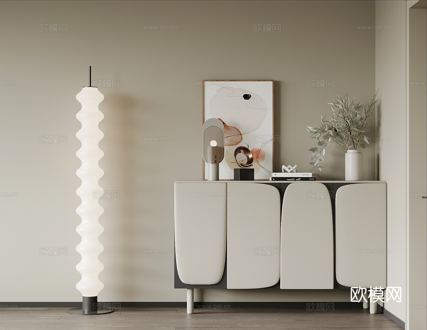 现代玄关柜 边柜su模型