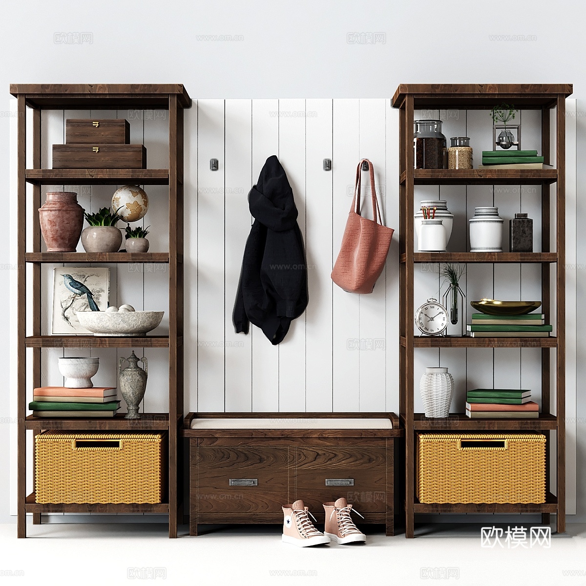 陶艺谷MATEO三件套玄关组3d模型下载