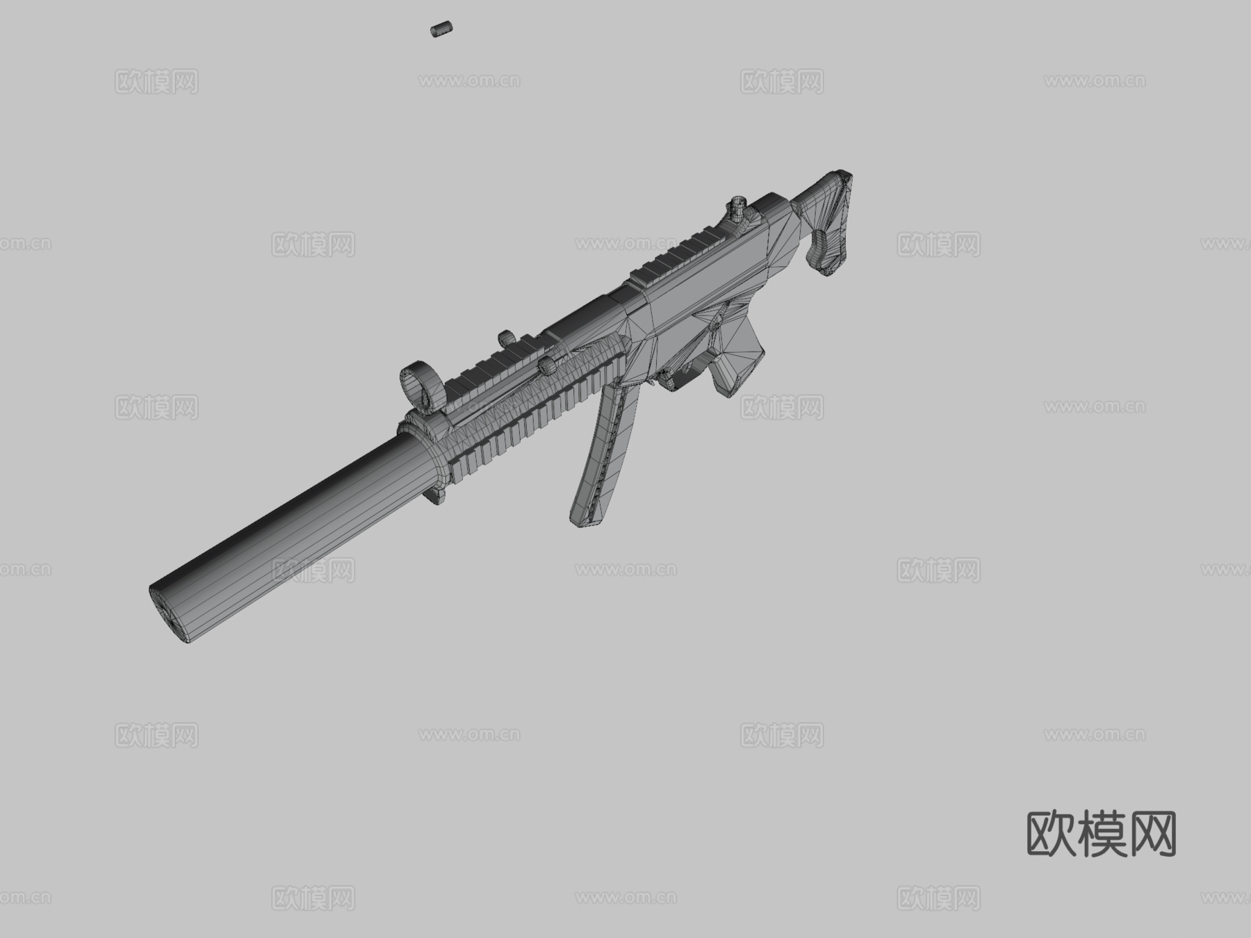 MP5隐秘型1射击动画3d模型下载（渲染图4）