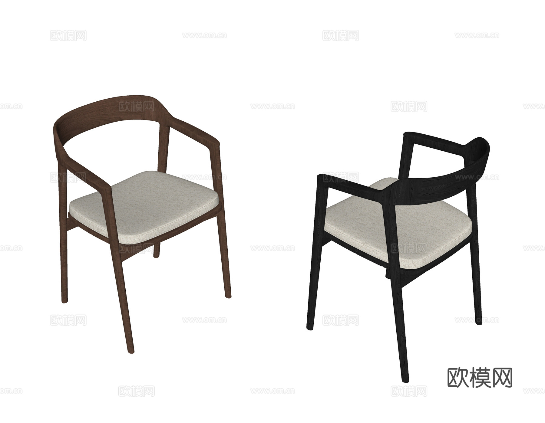 现代餐椅 单椅su模型
