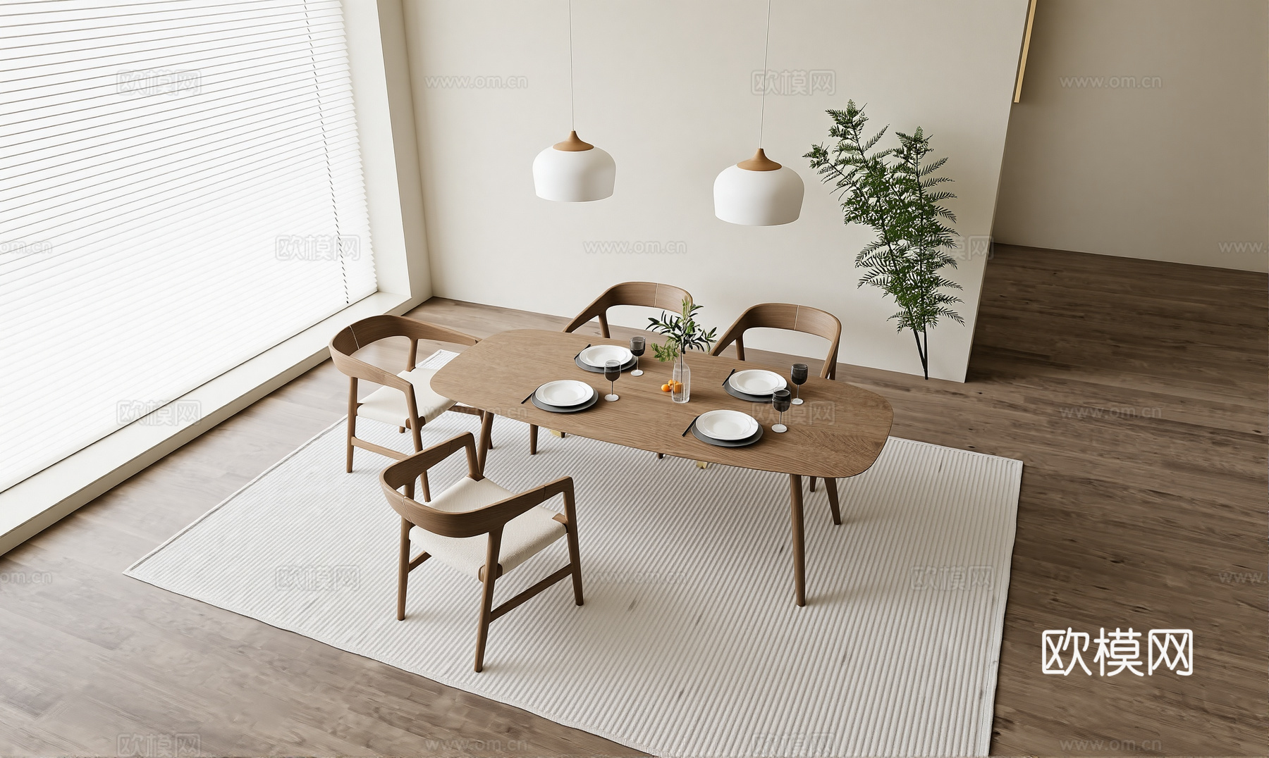 现代茶室su模型