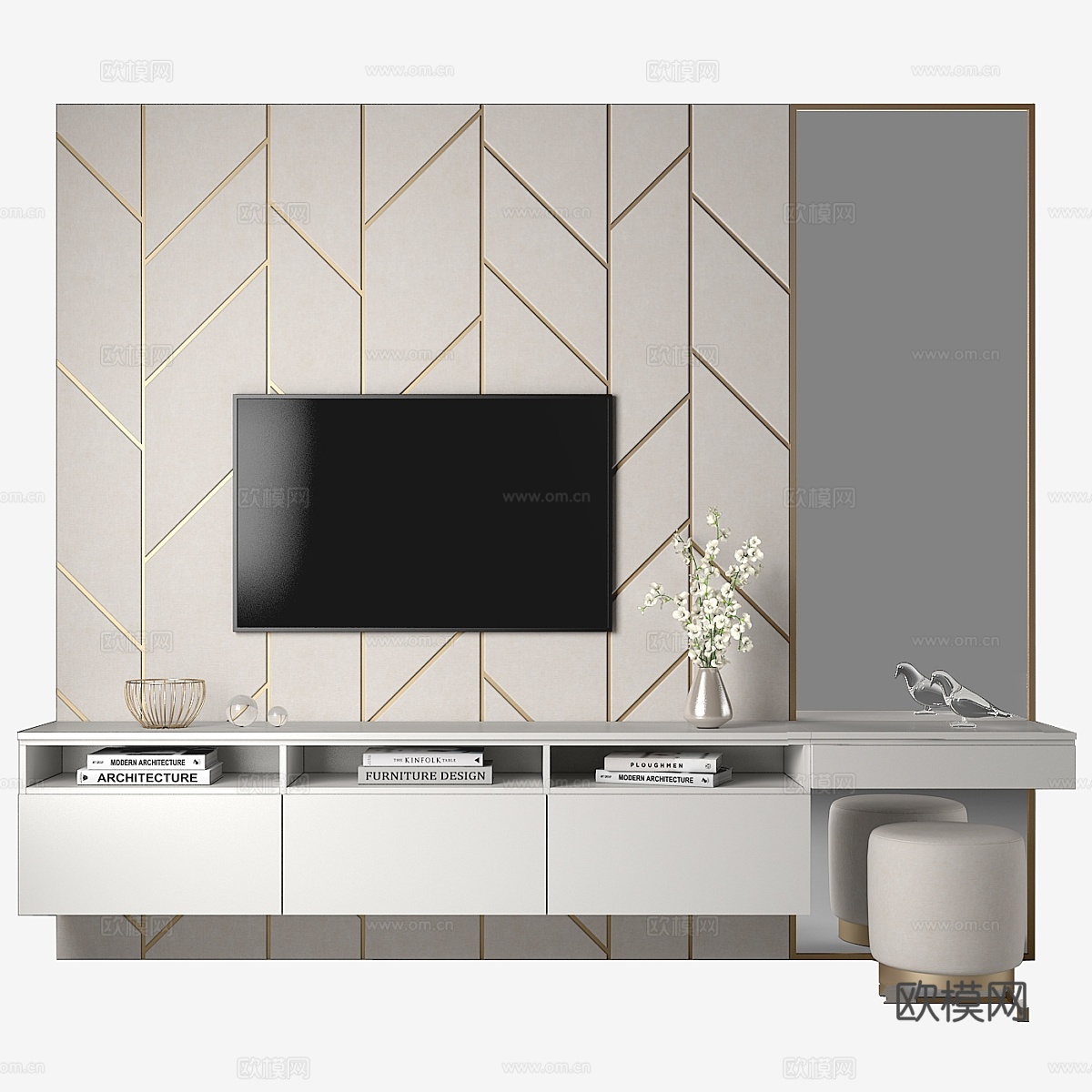 家具组合 573d模型下载