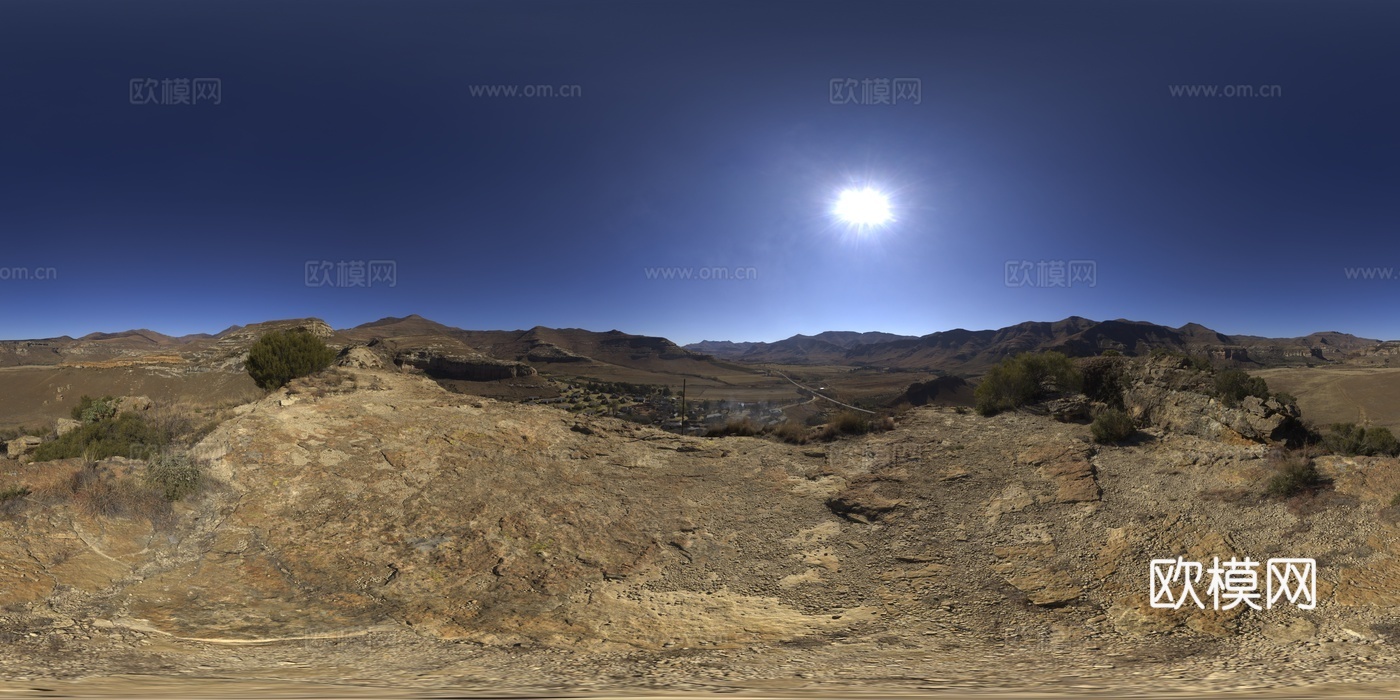 户外小镇西部天空HDR