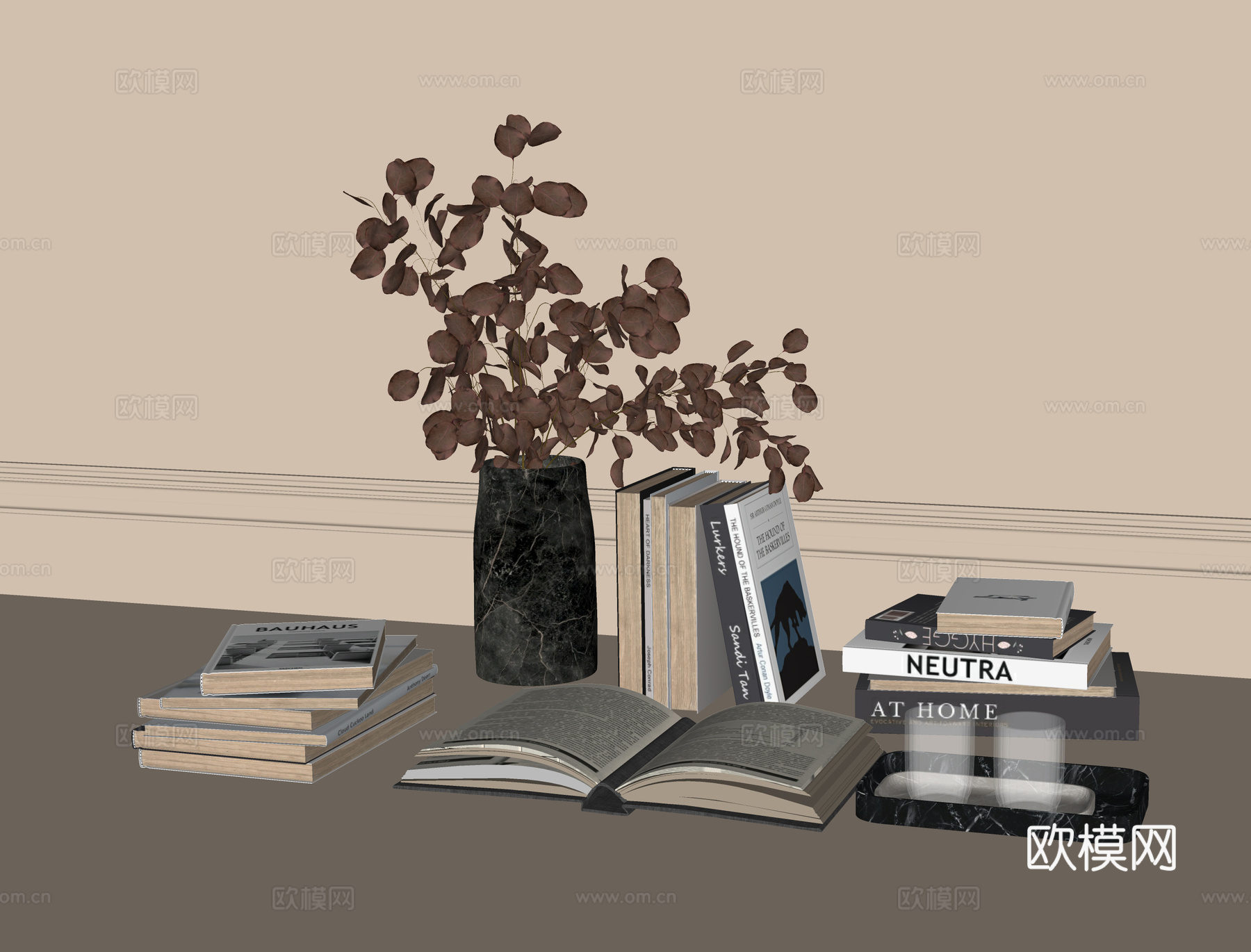 现代饰品摆件su模型