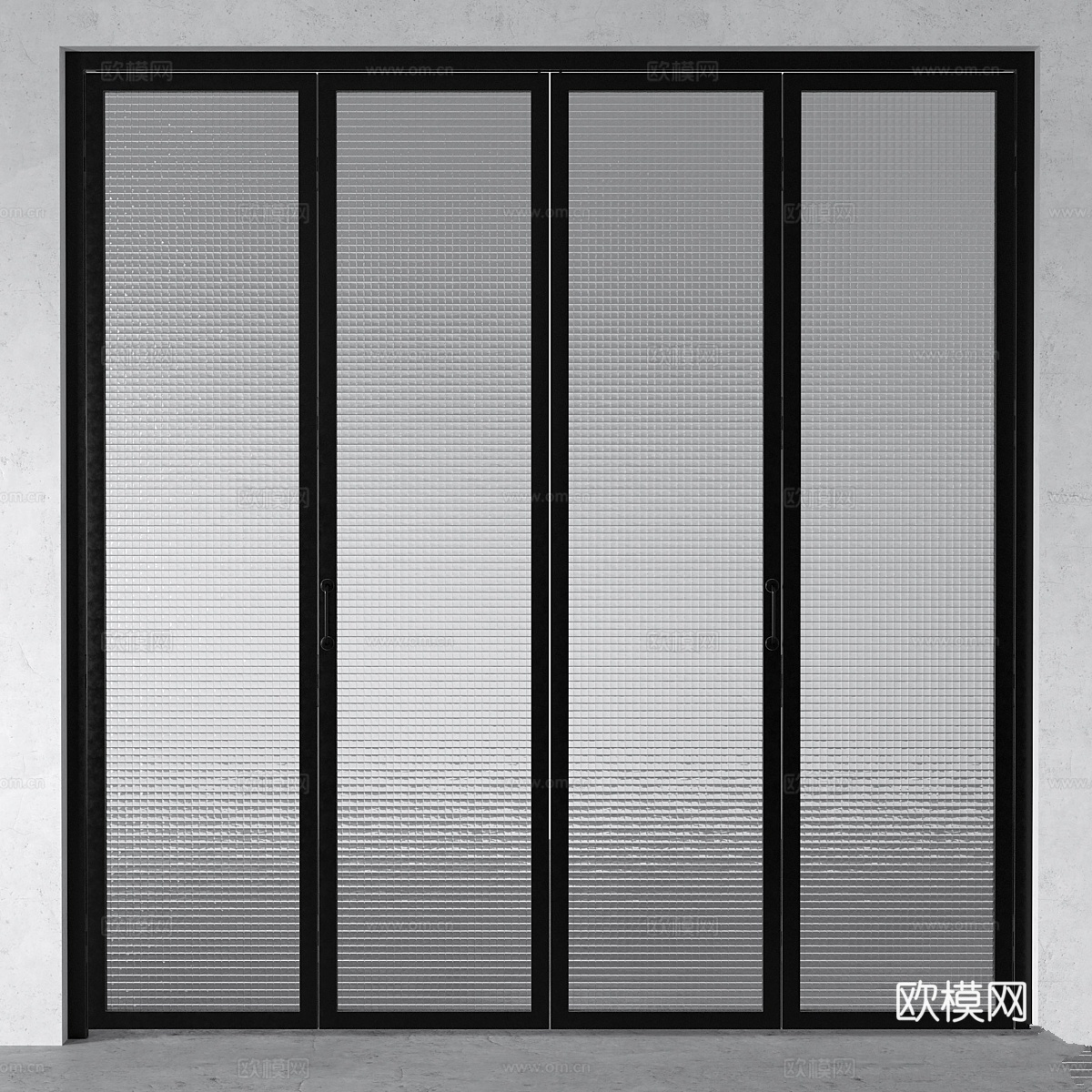 门_套装_043d模型下载