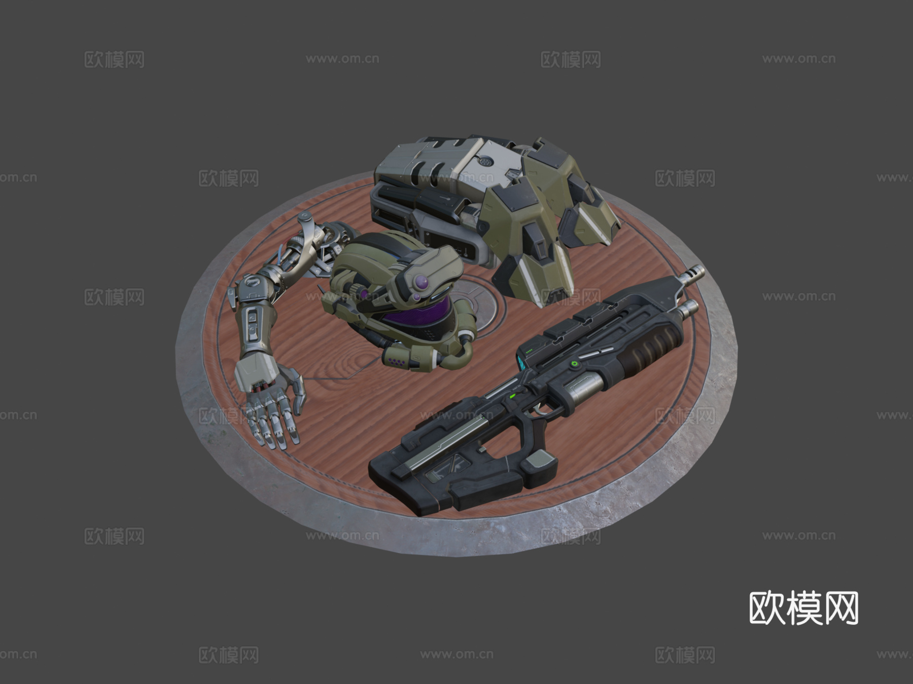 光环斯巴达套装3d模型下载（渲染图7）