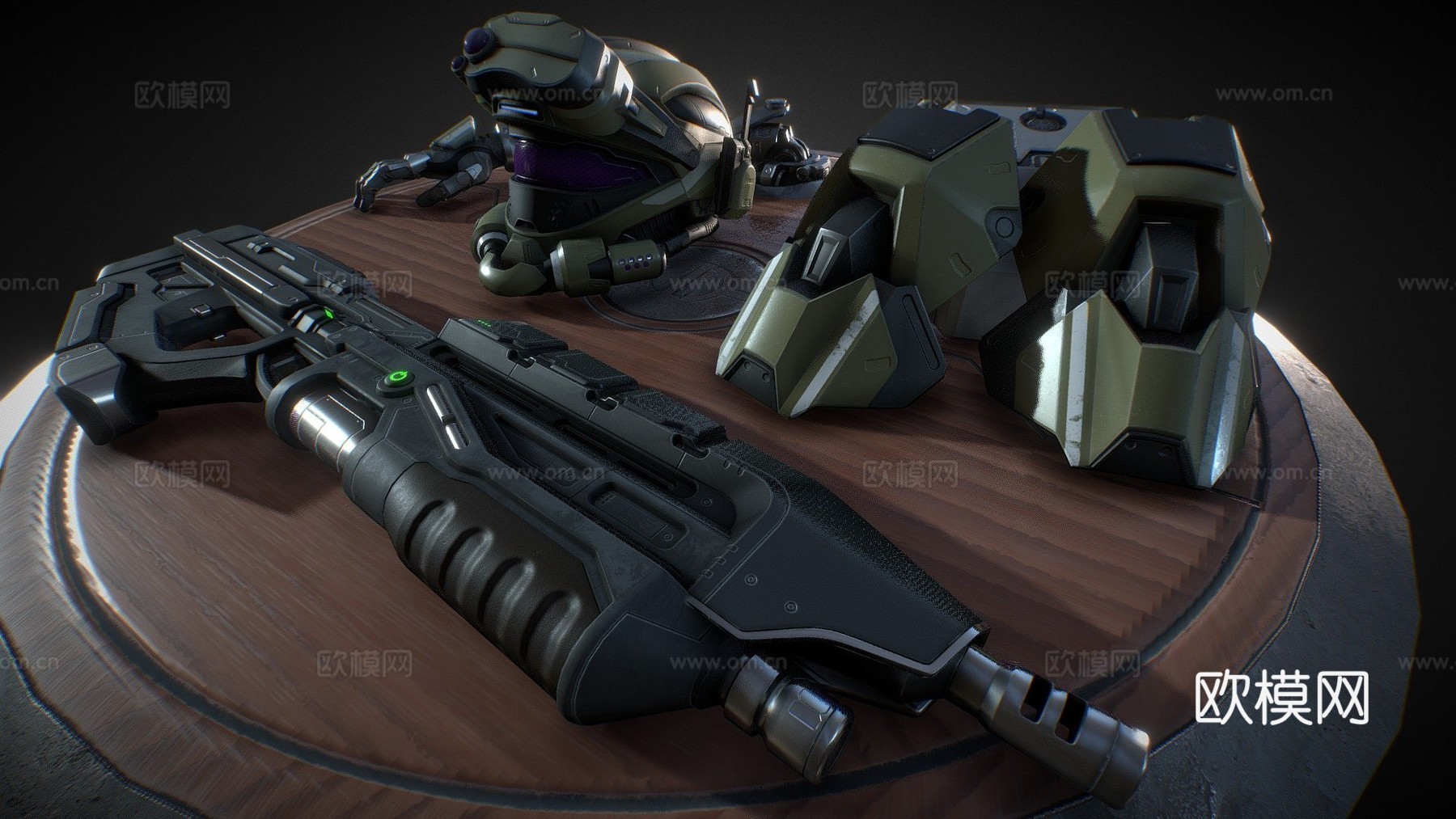 光环斯巴达套装3d模型下载（渲染图1）
