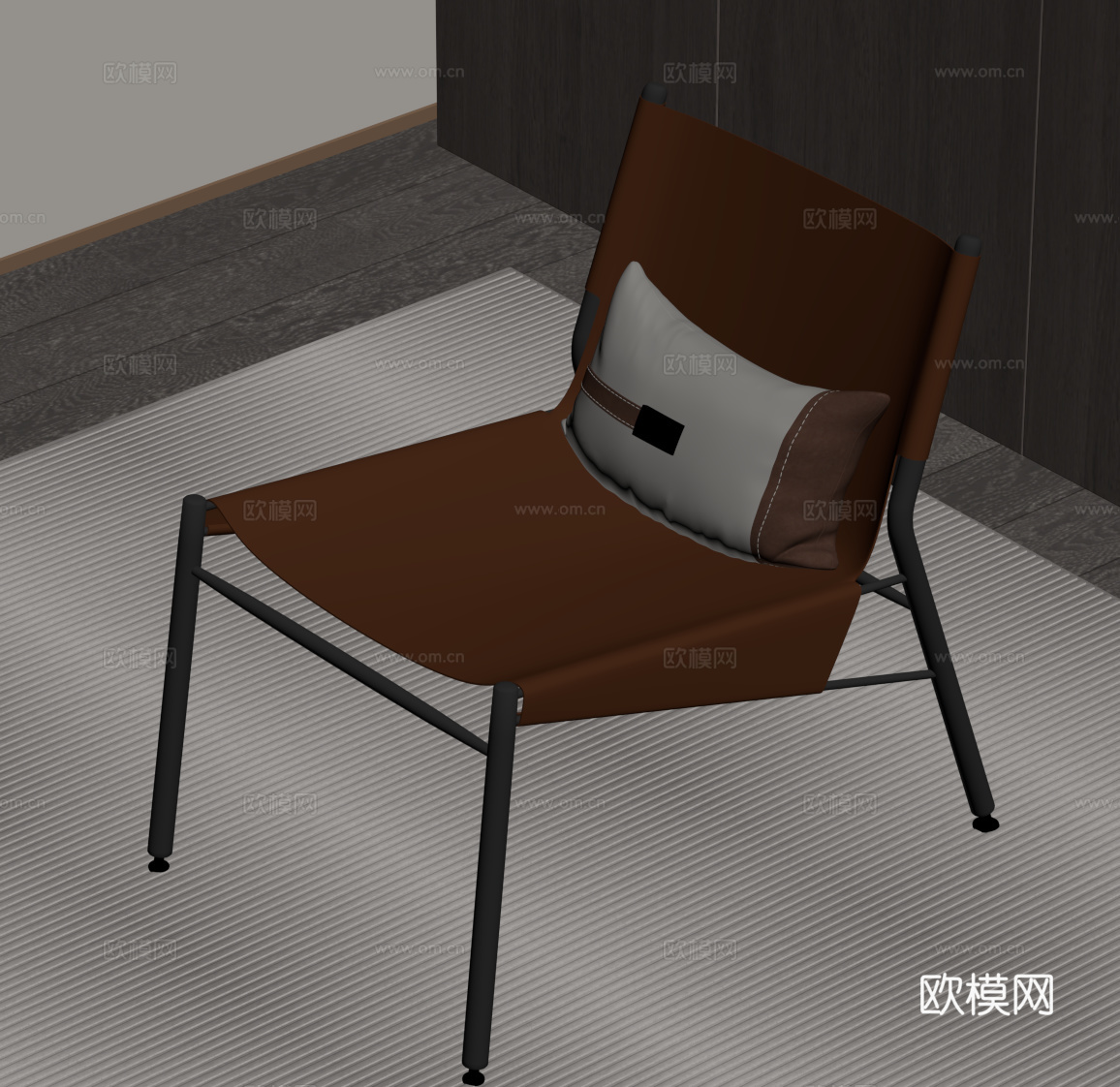 现代意式休闲椅su模型