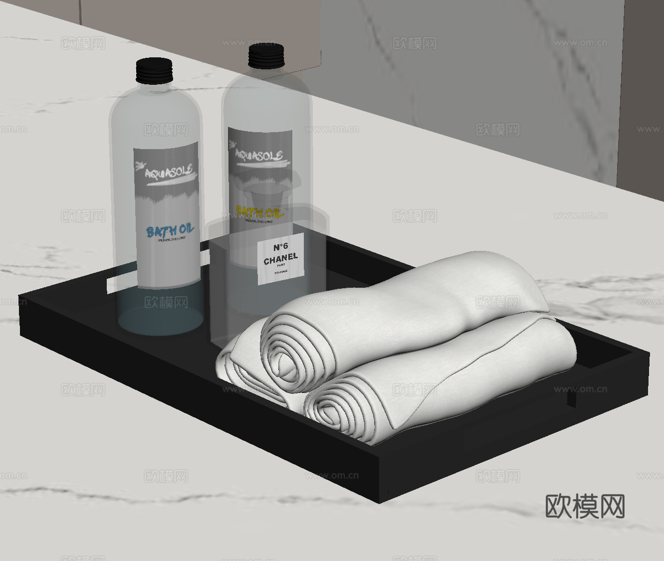 现代卫浴摆件su模型