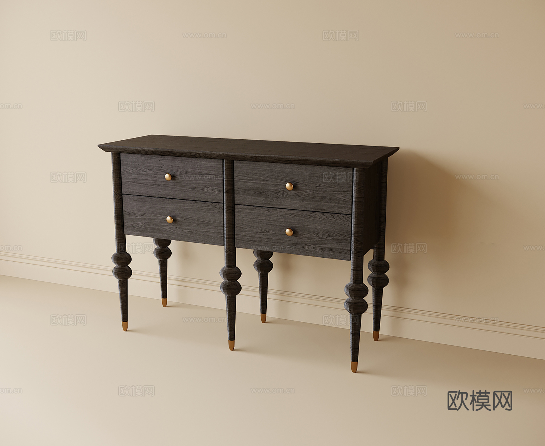 现代装饰柜su模型