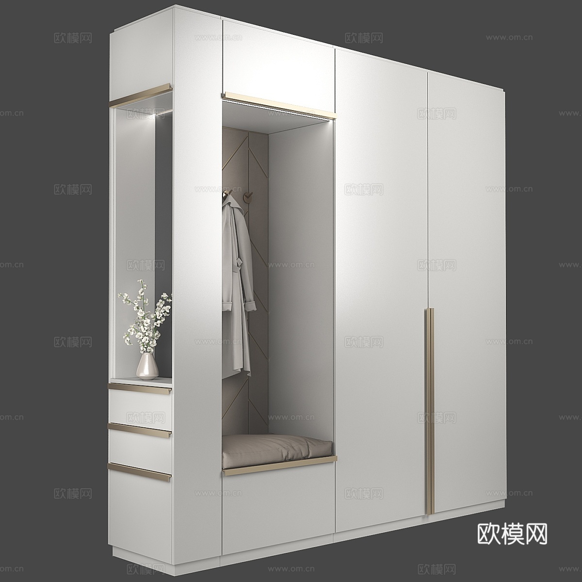 玄关家具组合583d模型下载