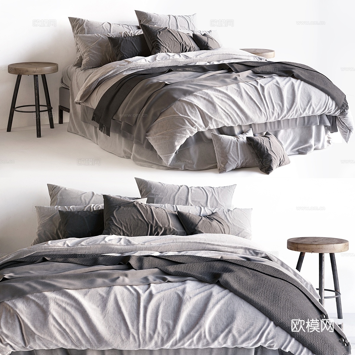 床    斯堪的纳维亚 23d模型下载