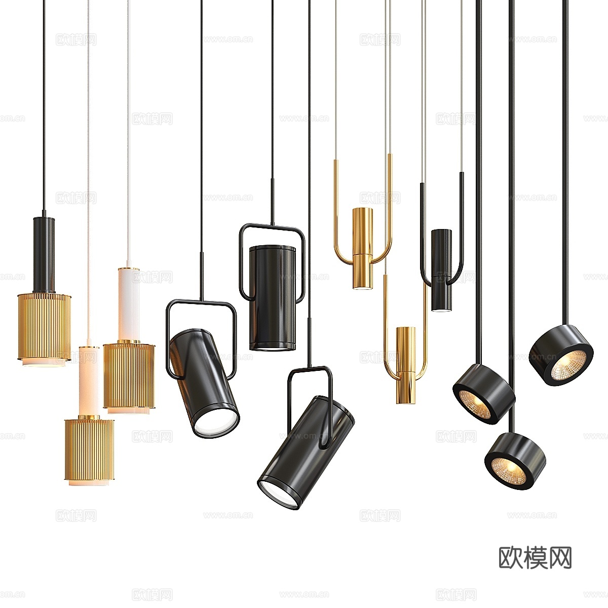 新款吊灯系列 73d模型下载