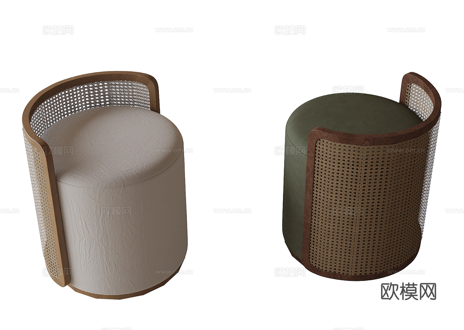 现代梳妆凳 换鞋凳su模型