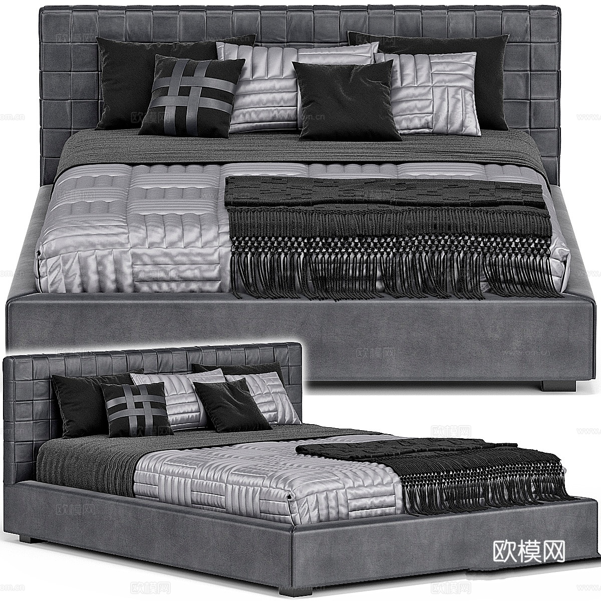 Modloft Madison Queen床3d模型下载