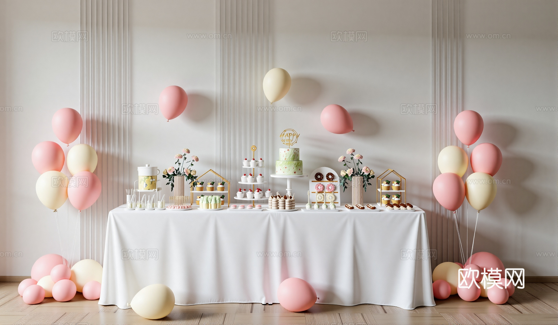 活动美陈茶歇区su模型