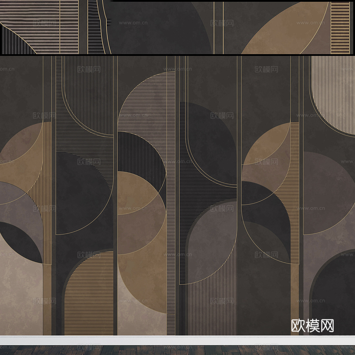 墙布 壁画 墙纸3d模型下载（渲染图1）